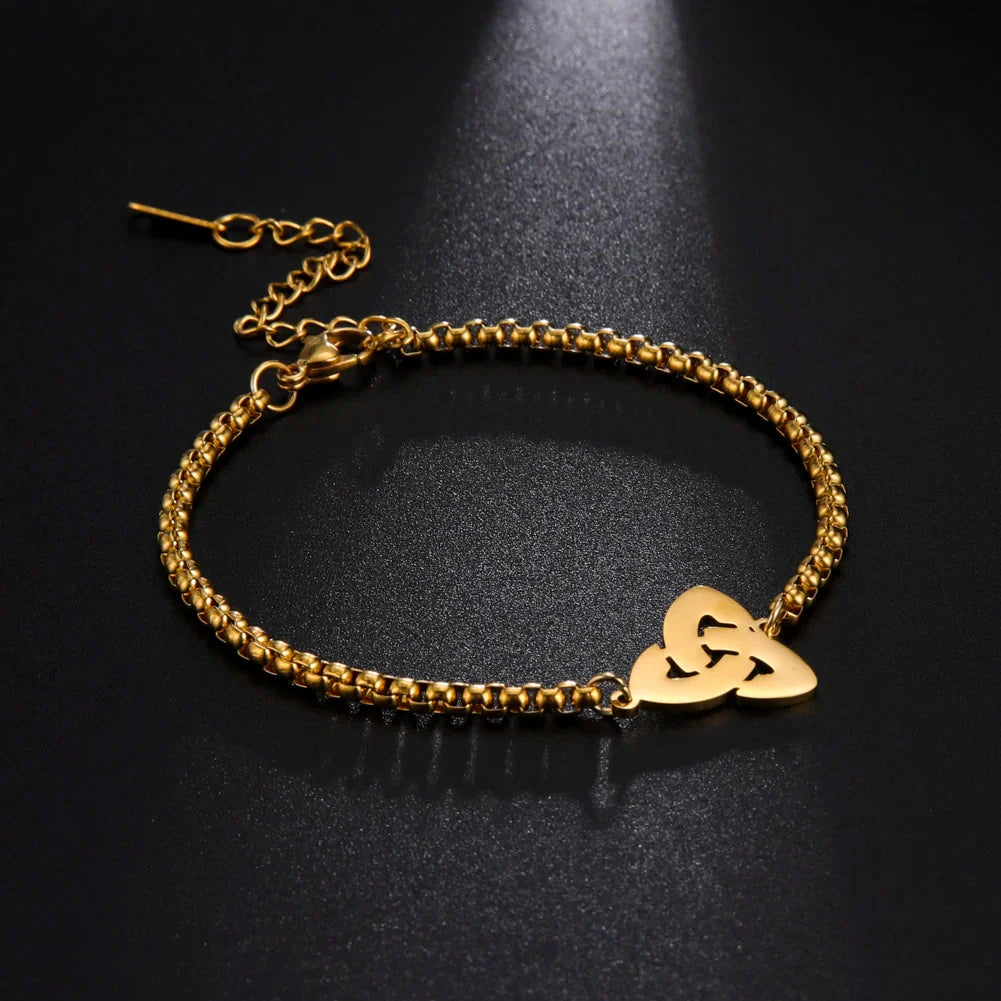 Triquetra Bracelet Irish Trinity Knot gold