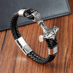 Black twisted anchor bracelet