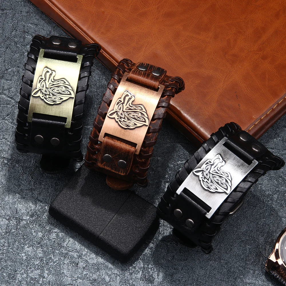 Viking Fenrir Wolf Bracelet rose gold