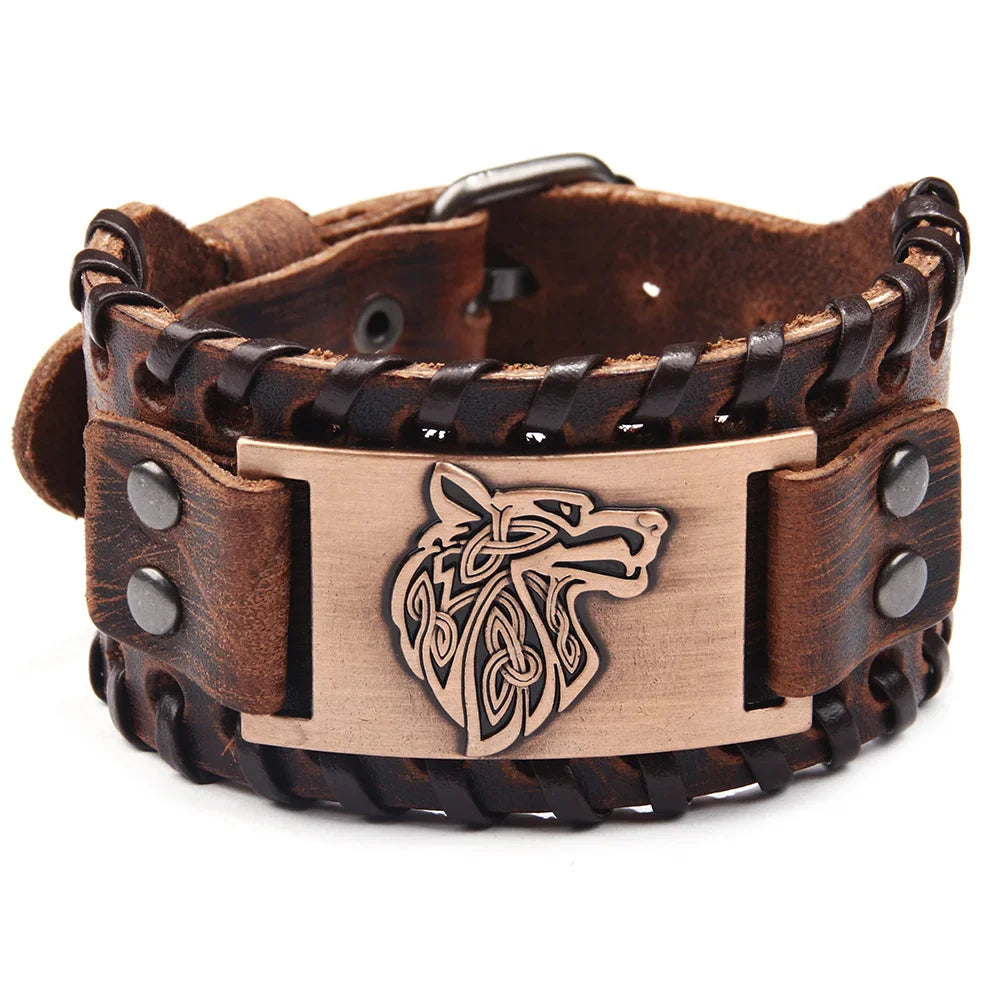 Viking Fenrir Wolf Bracelet rose gold