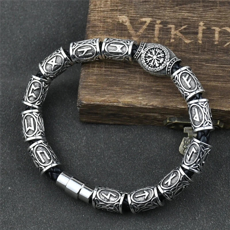 Viking Celtic Runes Bracelet silver
