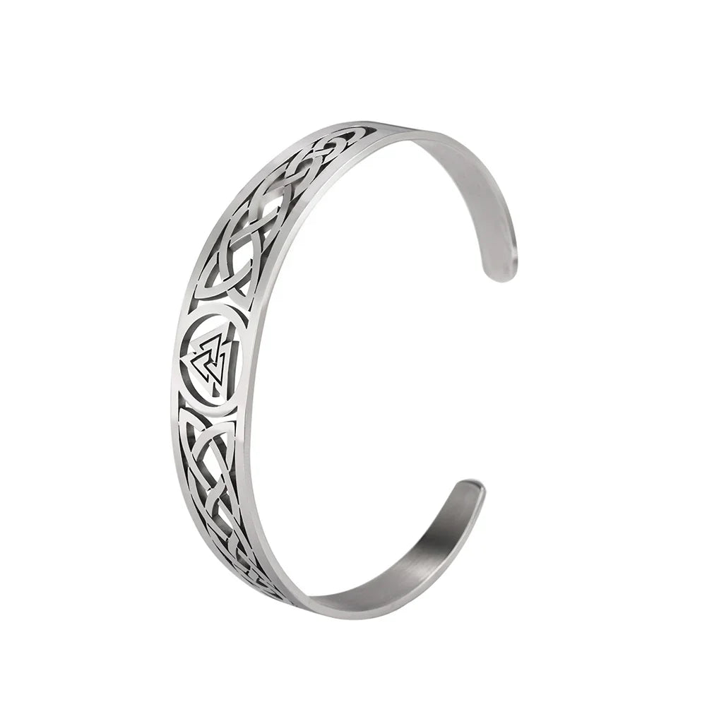 Adjustable Valknut Viking bracelet