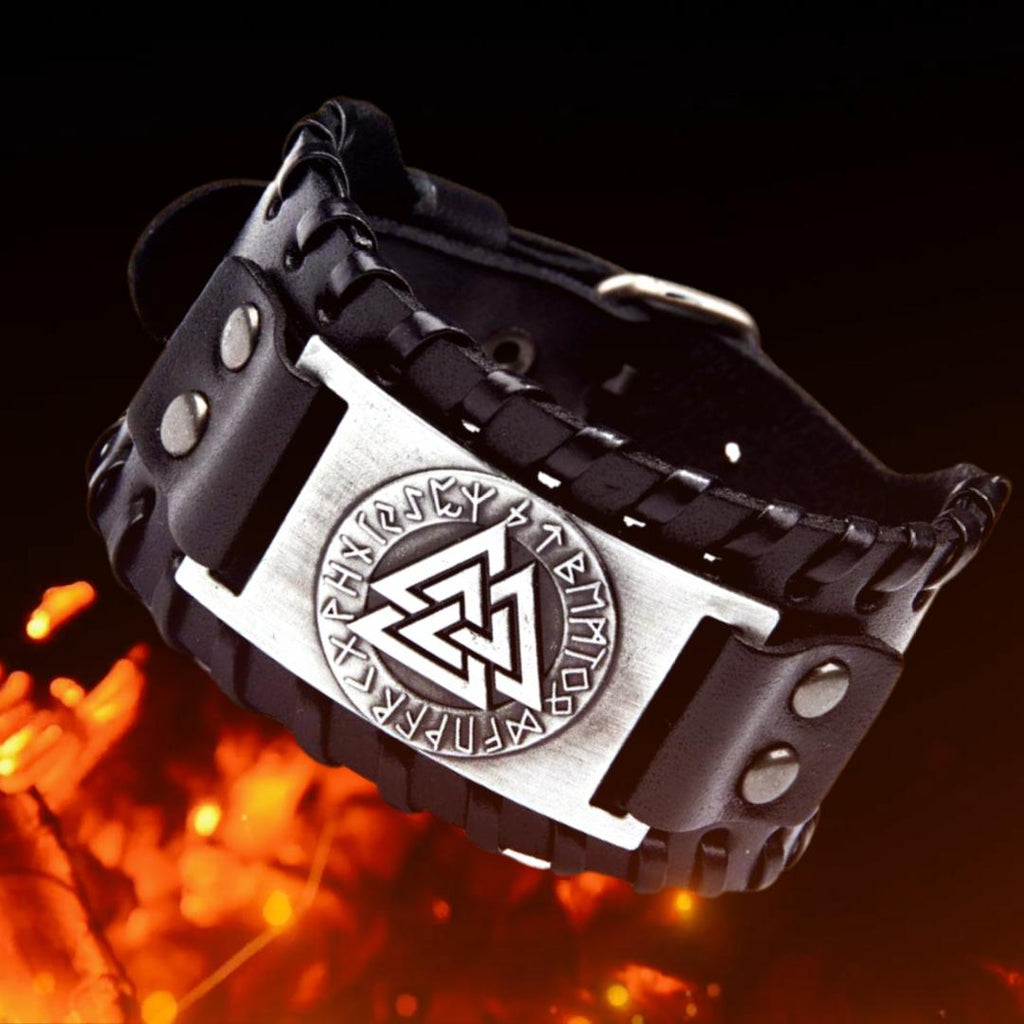Silver Viking Valknut Bracelet