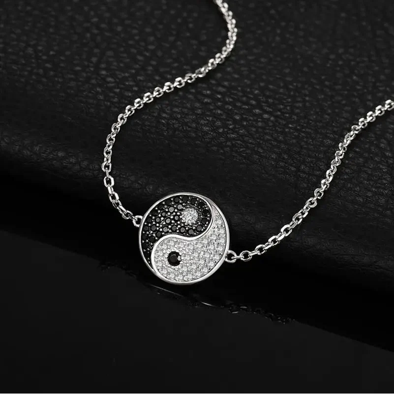 Yin Yang Bracelet with Rhinestones