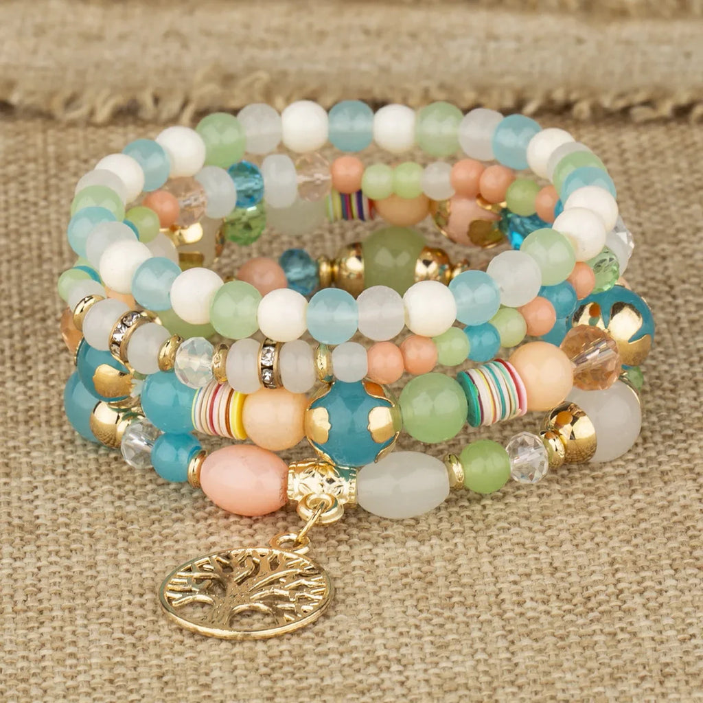 Bracelets with Multicolored Tree of Life