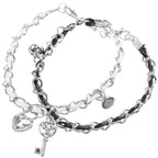 Key and padlock couple bracelets