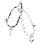 Key and padlock couple bracelets