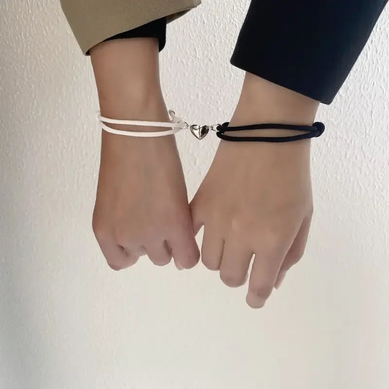 Bracelets for Gourmette Heart Magnetic Friend Couples