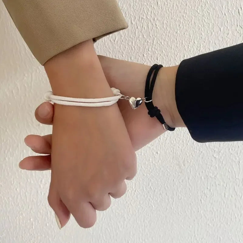 Bracelets for Gourmette Heart Magnetic Friend Couples 1