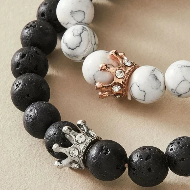 Bracelets for Couples Gourmette King & Queen Crown