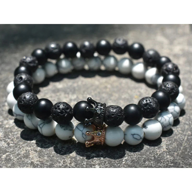 Bracelets for Couples Gourmette King & Queen Crown