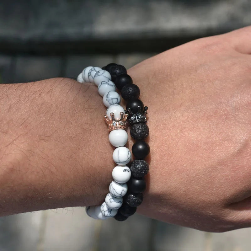 Bracelets for Couples Gourmette King & Queen Crown