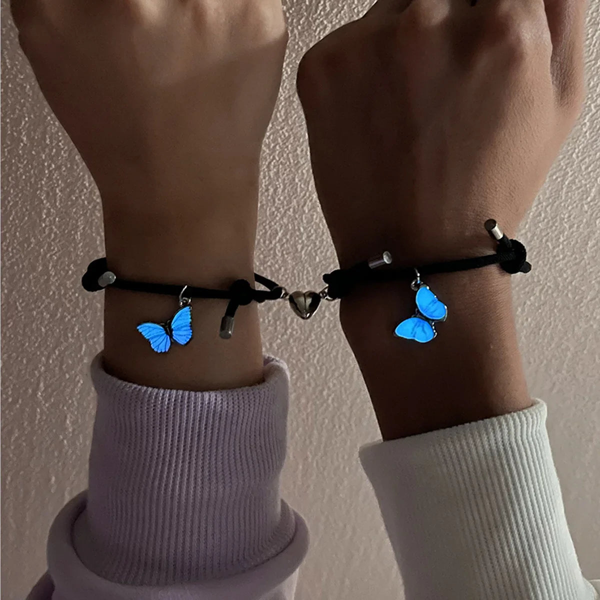 Bracelets for Couples Glow-in-the-Dark Butterfly Chain