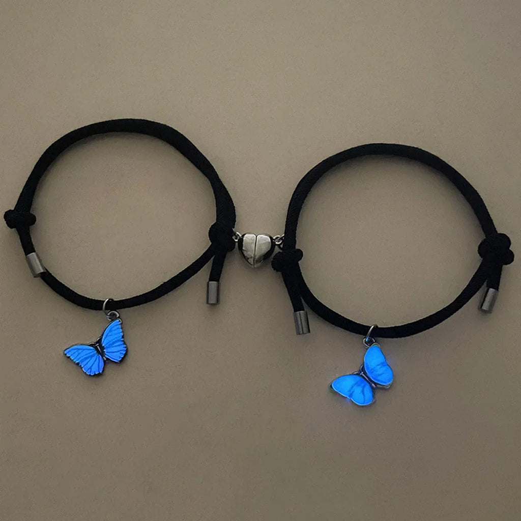 Bracelets for Couples Glow-in-the-Dark Butterfly Chain