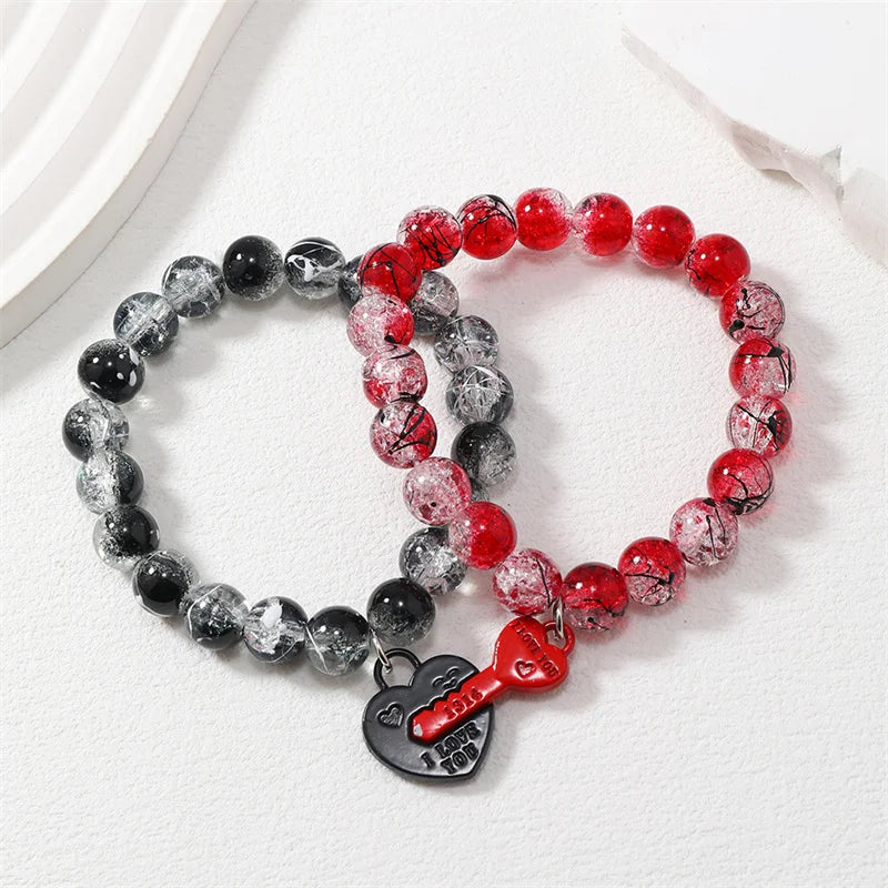 Romantic Magnetic Gourmette Couple Bracelets 2