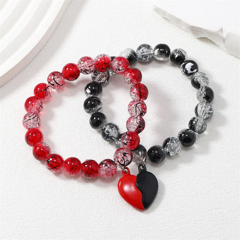 Romantic Magnetic Gourmette Couple Bracelets 1
