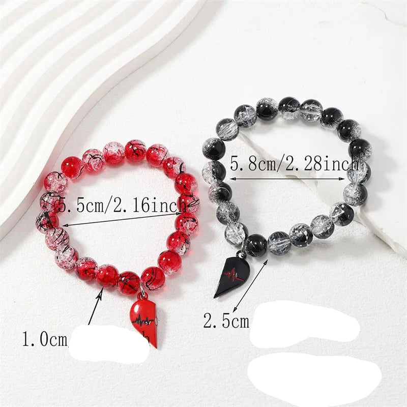 Romantic Magnetic Gourmette Couple Bracelets 5
