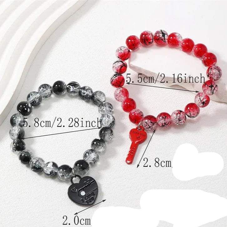 Romantic Magnetic Gourmette Couple Bracelets 2