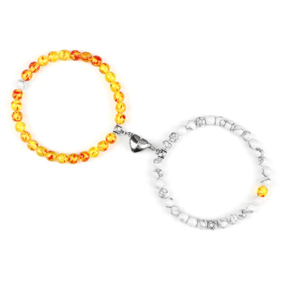 Bracelets for Couples Magnetic Link Beads