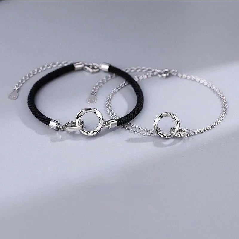 Romantic Couples Bracelets Chain Rings