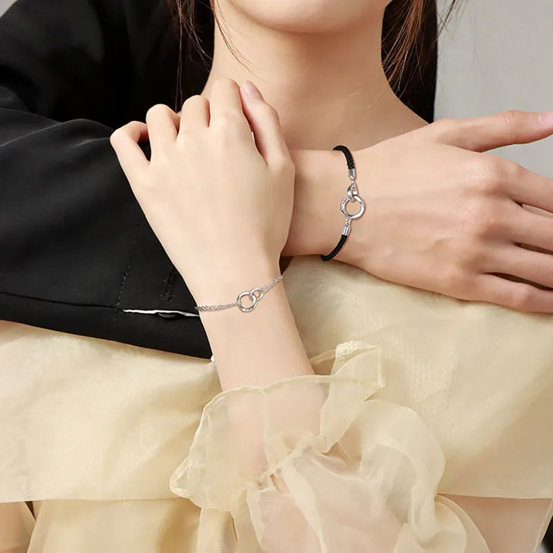 Romantic Couples Bracelets Chain Rings