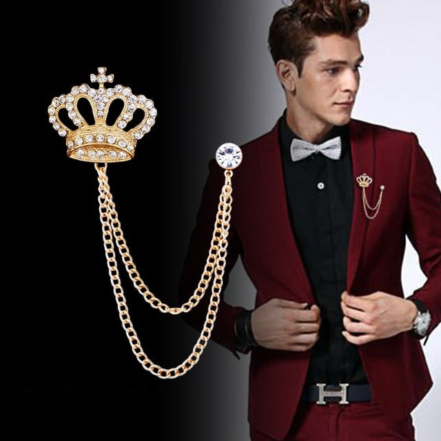 Crown Suit Pin