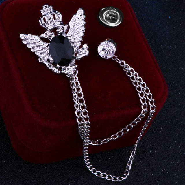 Bird Lapel Pin – Elegant Suit Brooch