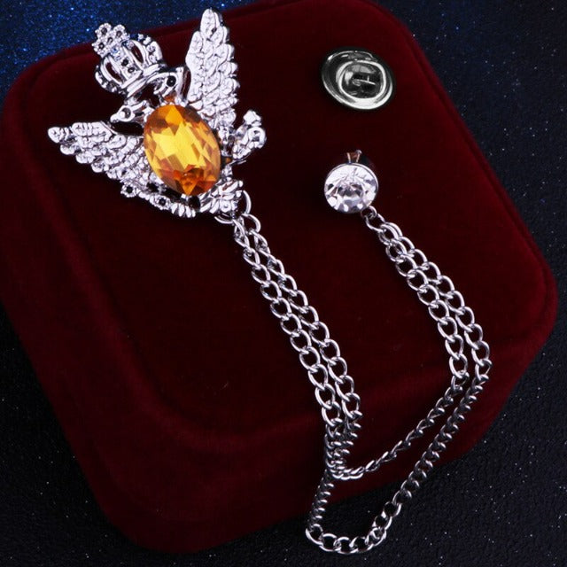 Bird Lapel Pin – Elegant Suit Brooch