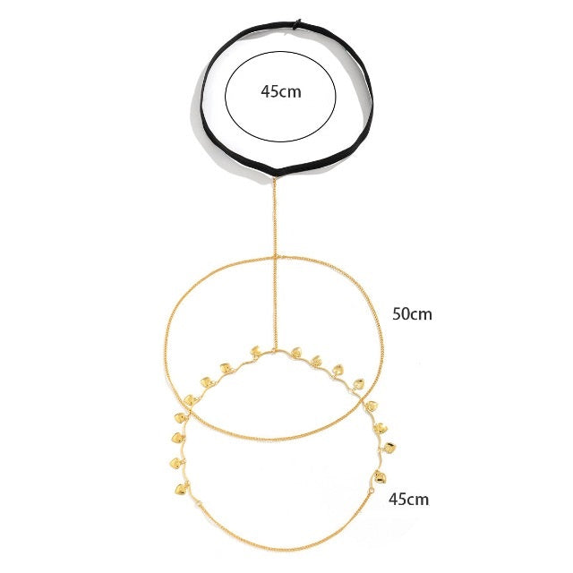 Thigh Chain with Gold & Silver Stars