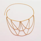 Rhinestone thigh chain - women’s leg jewelry gold