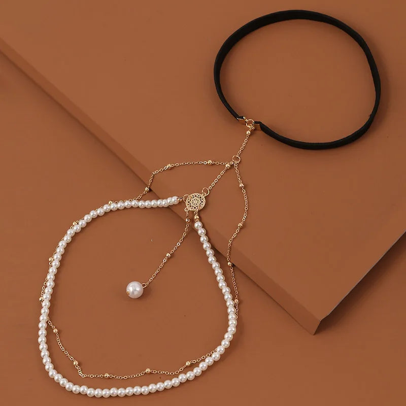 Pearl Thigh Chain - Body Thigh Jewelry Thigh Leg Woman