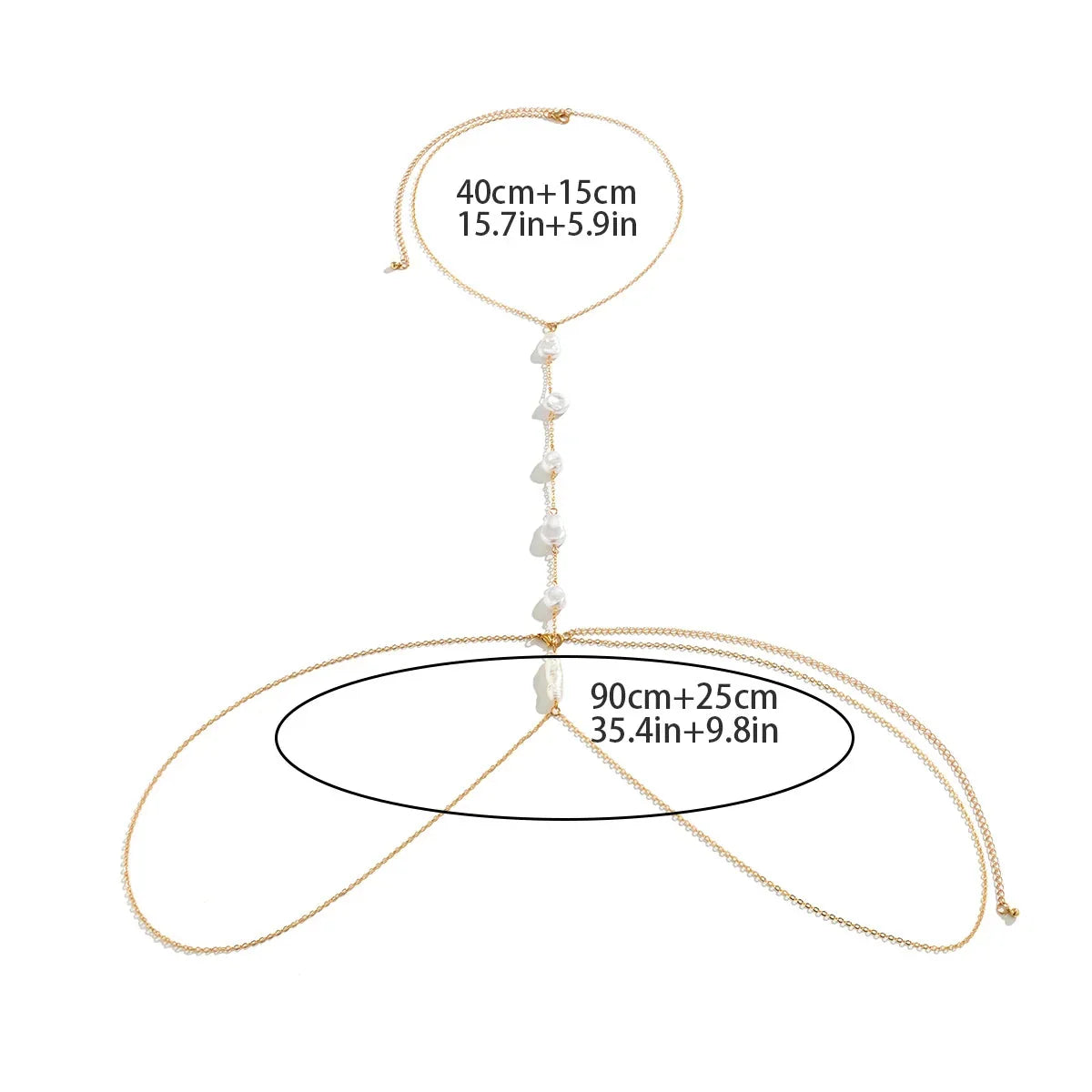 Women's Threaded Chain Pearl Necklace