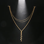 Back Chain Necklace Dorsal Ornament Woman gold