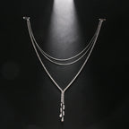 Back Chain Necklace Dorsal Ornament Woman silver