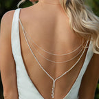 Back Chain Necklace Dorsal Ornament Woman silver