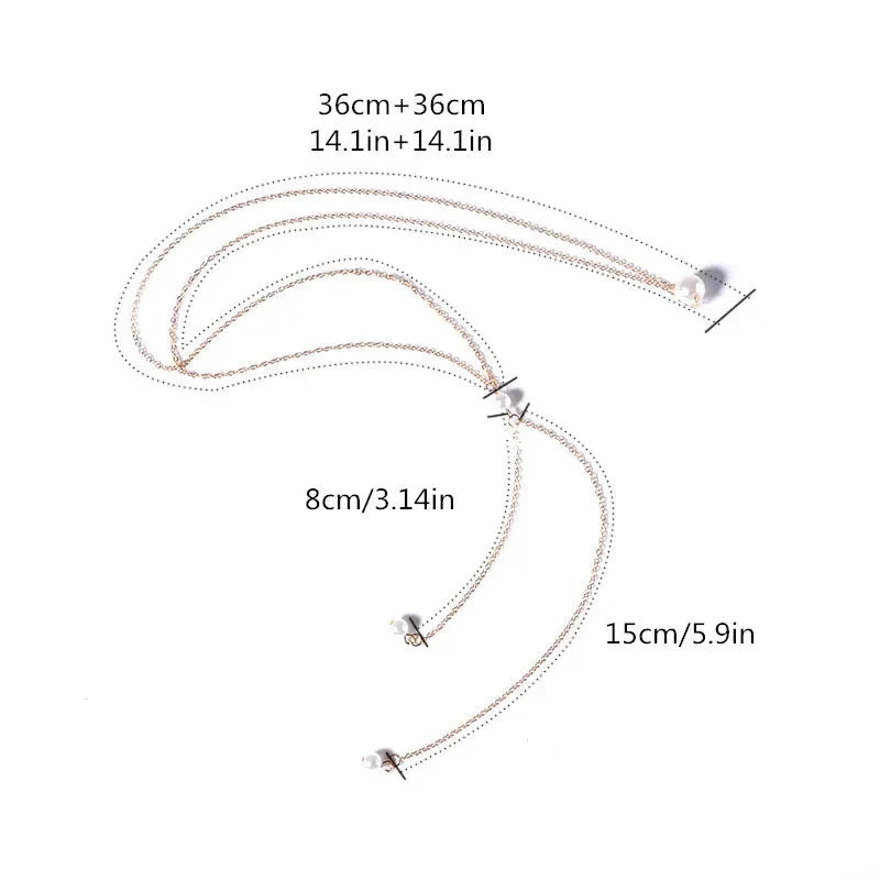 Back Chain Necklace Dorsal Ornament Woman Beads