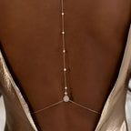 Back Chain Woman Necklace Silver Back Ornament