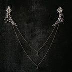 Wedding Back Chain Necklace Dorsal Ornament Woman Silver