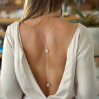 Round Back Chain Necklace Dorsal Ornament Women silver