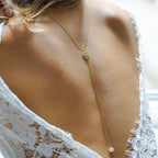 Round Back Chain Necklace Dorsal Ornament Women gold