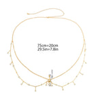 Hip and navel chain - waist and belly jewelry for women