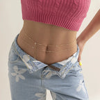Women's Hip Chain - Belly Ornament and Gold Waist Jewelry