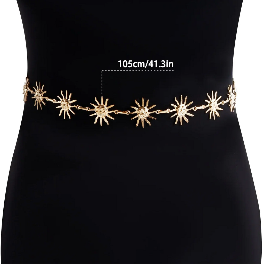 Sun hip chain - waist and belly jewelry for women