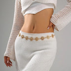 Sun hip chain - waist and belly jewelry for women in gold
