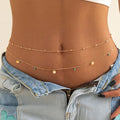Belly Chain with Pearls for Women gold