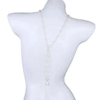 Back chain for women - back necklace with pearls