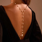 Back chain for women - back necklace with pearls