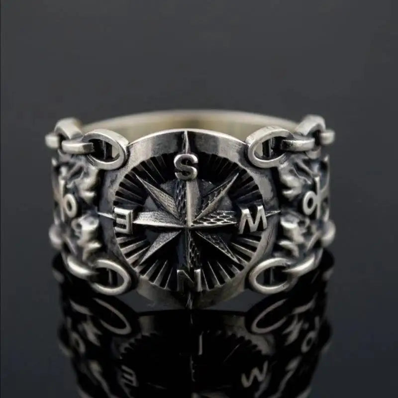 Compass Rose Signet Ring Compass