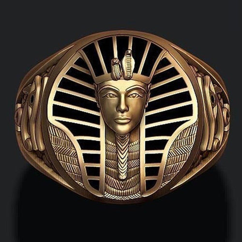 Pharaoh Head Signet Ring