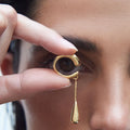 Fine Water Drop Hoop Earrings Clips gold